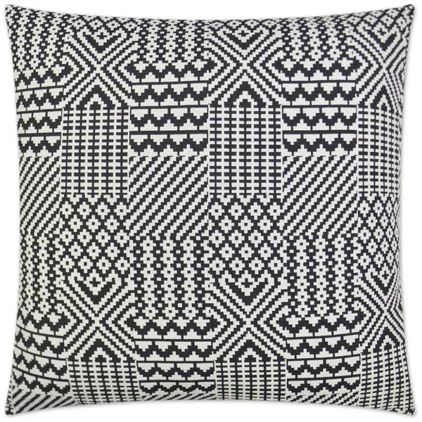 Quilt Black Black Throw Pillow With Insert - LOOMLAN - D.V. Kap - Throw Pillows