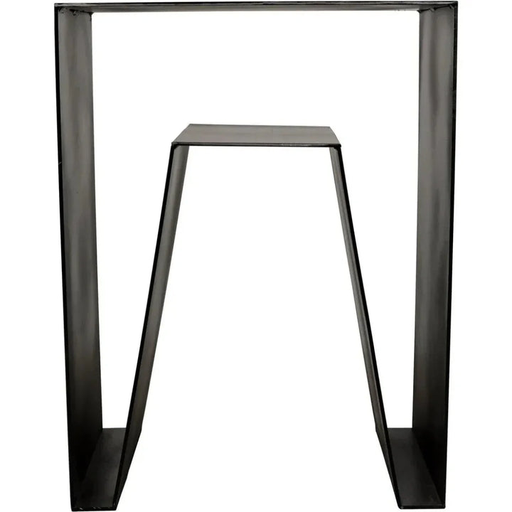 Quintin Black Steel Rectangle Side Table - LOOMLAN