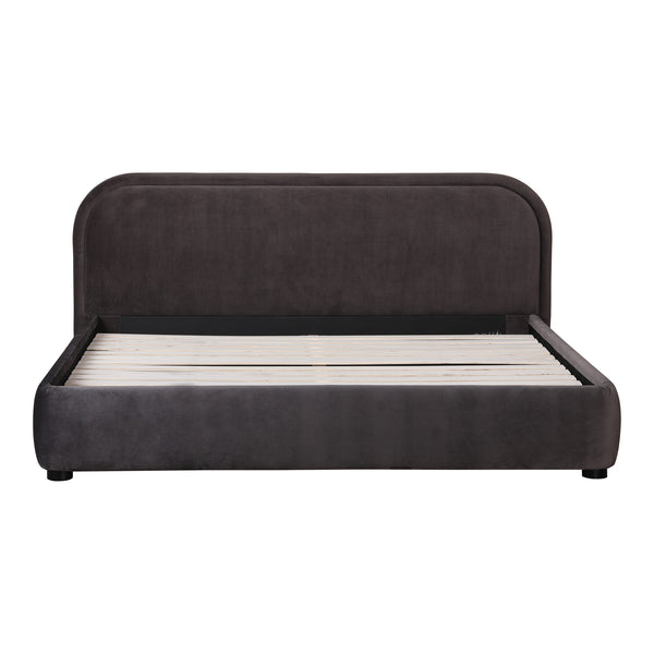 Colin Polyester and Solid Pine Coffee Black Queen Bed