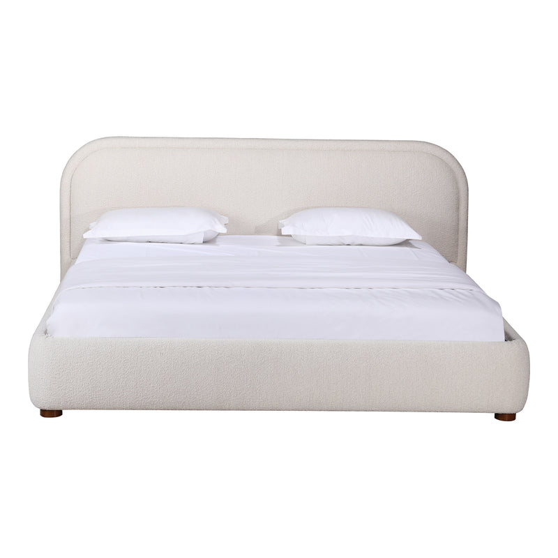 Colin Polyester and Solid Pine Ivory Queen Bed