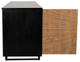Ra Teak Wood Black Sideboard-Sideboards-Noir-LOOMLAN