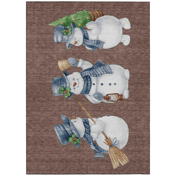 Raeanor Brown Washable Indoor-Outdoor Rug