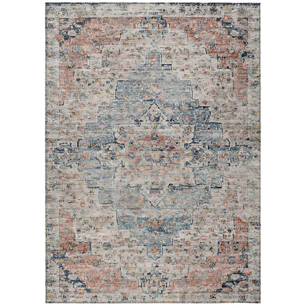 Raeor Beige Washable Indoor-Outdoor Rug