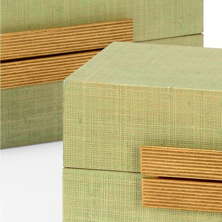 Raffia Covered Box (Set of 2) - LOOMLAN - Chelsea House - Boxes & Bowls