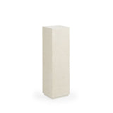 Raffia Raffia Covered White Pedestal-Side Tables-Chelsea House-LOOMLAN