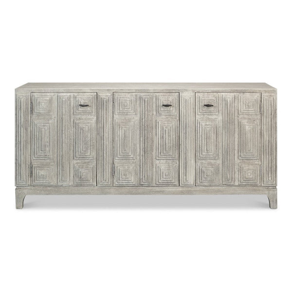 Rafina Three Door Sideboard Cabinet For Living Room-Sideboards-Sarreid-LOOMLAN