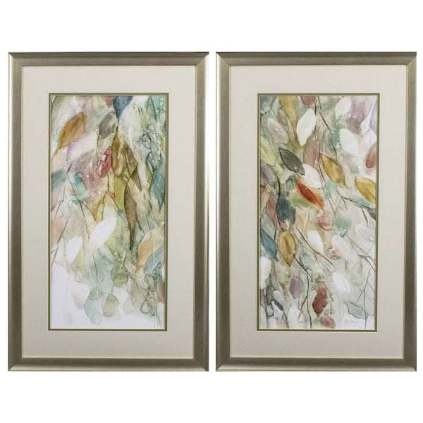 Rainy Cascade Blue Framed Wall Art 2PC