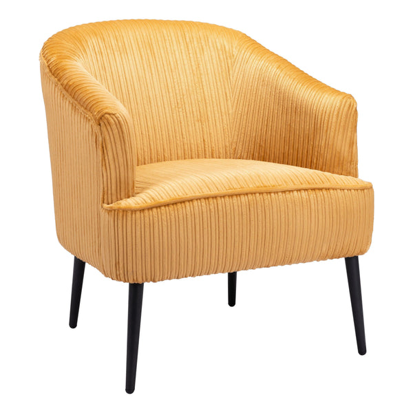 Ranier Accent Chair Yellow Club Chairs LOOMLAN By Zuo Modern