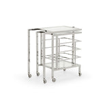 Rankin Nickel Fame Bar Cart-Home Bar Carts-Chelsea House-LOOMLAN