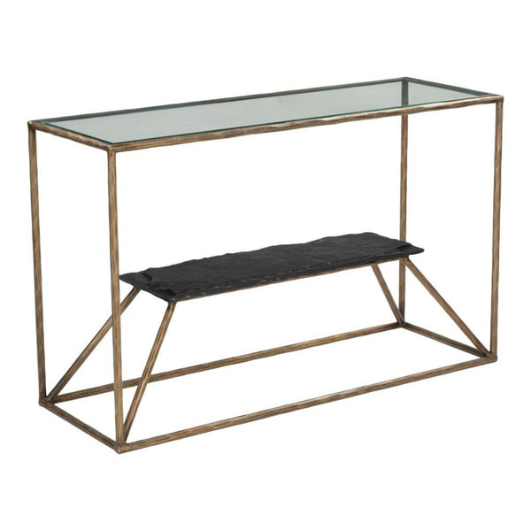 Ranol Glass Top Rectangular Console Table