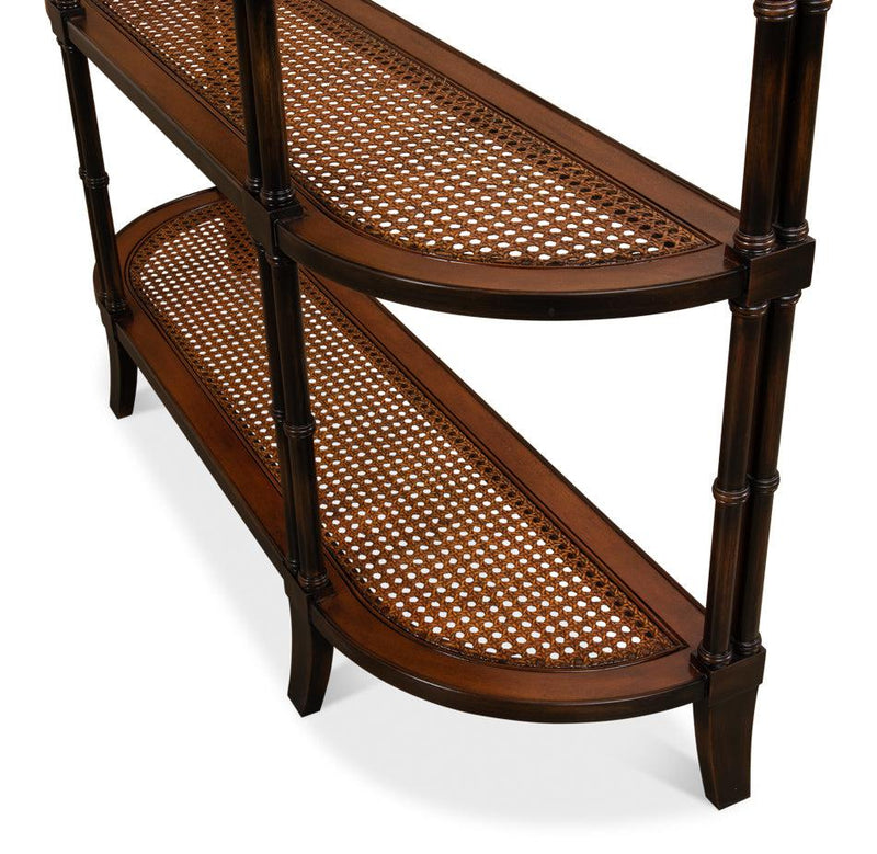 Rattan Winston Console Table With Drawers and Shelves-Console Tables-Sarreid-LOOMLAN