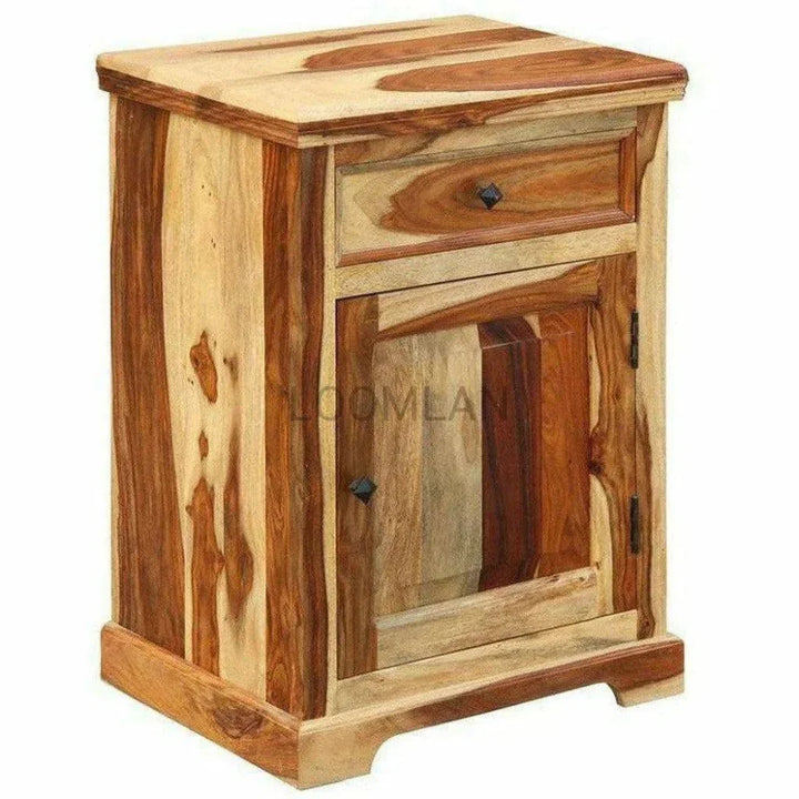 Tall Slim 1 drawer 1 Door Nightstand - LOOMLAN - LOOMLAN - Nightstands