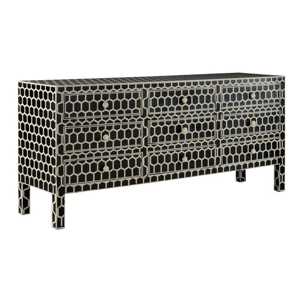 Raymond Honeycomb Pattern Chest-Chests-Chelsea House-LOOMLAN