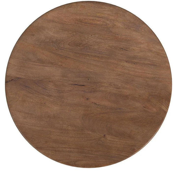 Raynor Wood & Resin Brown Round Dining Table-Dining Tables-Bassett Mirror-LOOMLAN