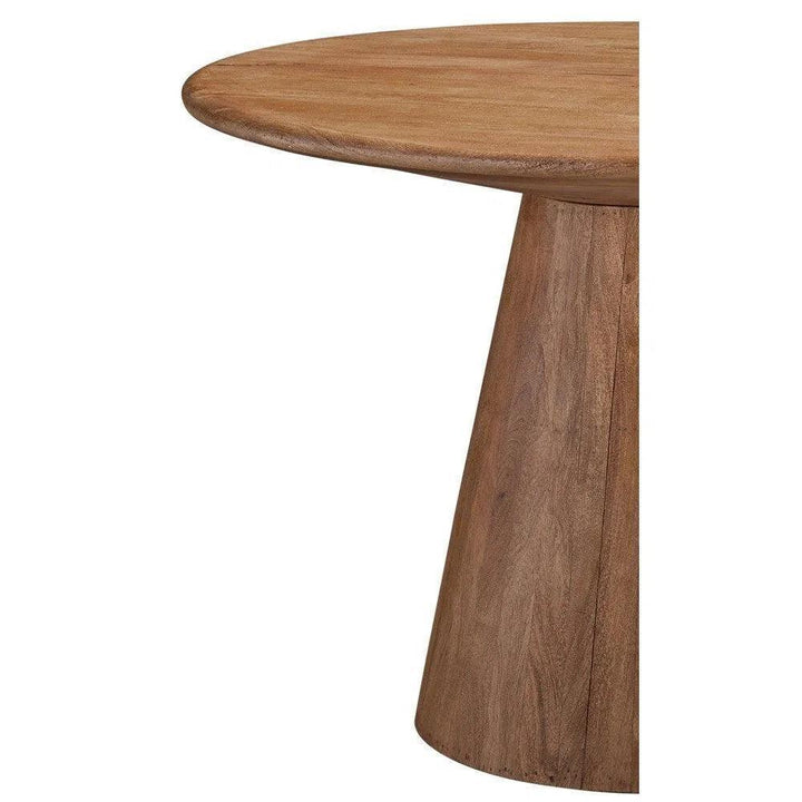 Raynor Wood & Resin Brown Round Dining Table-Dining Tables-Bassett Mirror-LOOMLAN