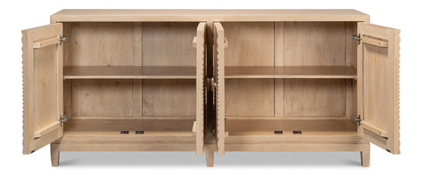 Rayon Four Door Sideboard Cabinet For Living Room-Sideboards-Sarreid-LOOMLAN