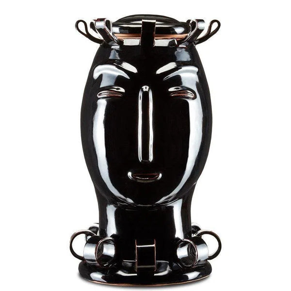 Reactive Brown Amara Decorative Jar Vases & Jars LOOMLAN By Currey & Co