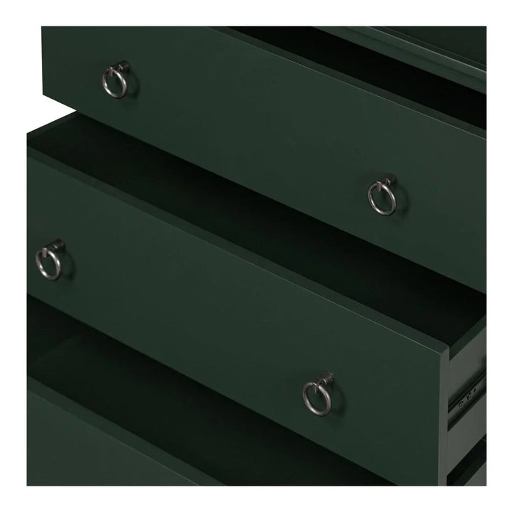 Reagan Three Drawer Wood Nightstand - LOOMLAN - Moe's Home - Nightstands