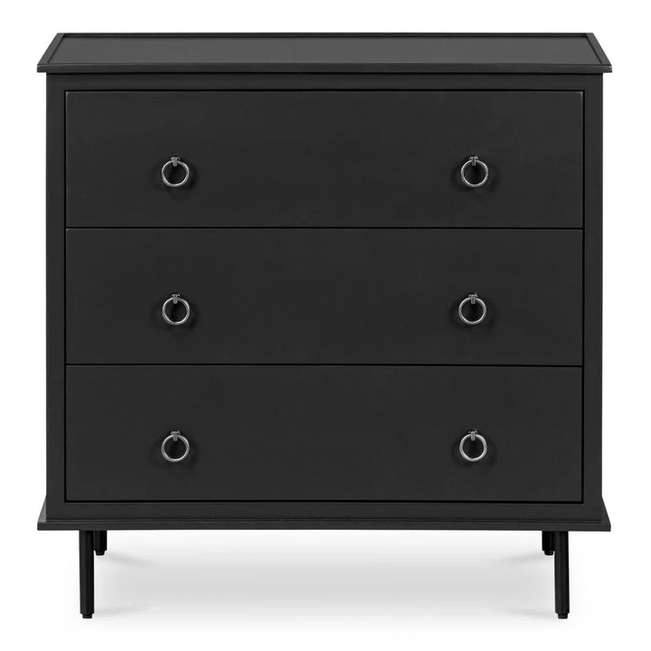 Reagan Three Drawer Wood Nightstand - LOOMLAN - Moe's Home - Nightstands