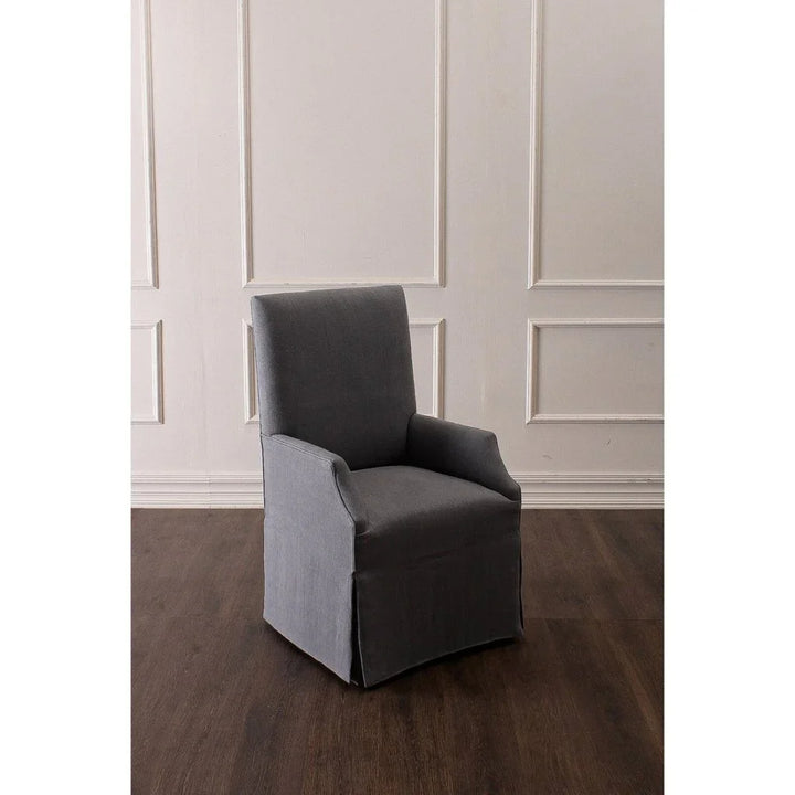 Reba Smoke Fabric Dining Chair - LOOMLAN - Peninsula Home - Dining Chairs