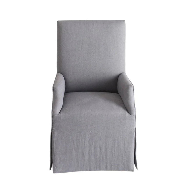Reba Smoke Fabric Dining Chair - LOOMLAN - Peninsula Home - Dining Chairs
