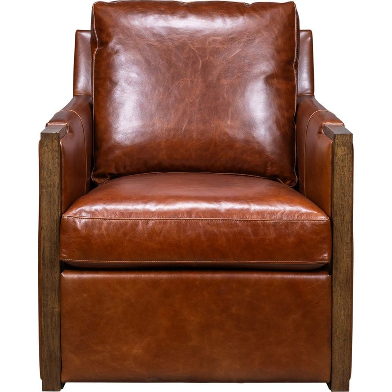 Rebecca Timeless Style Leather Swivel Chair-Club Chairs-Olivia + Quinn-LOOMLAN