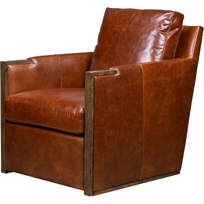 Rebecca Timeless Style Leather Swivel Chair-Club Chairs-Olivia + Quinn-LOOMLAN