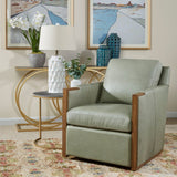 Rebecca Timeless Style Leather Swivel Chair-Club Chairs-Olivia + Quinn-LOOMLAN