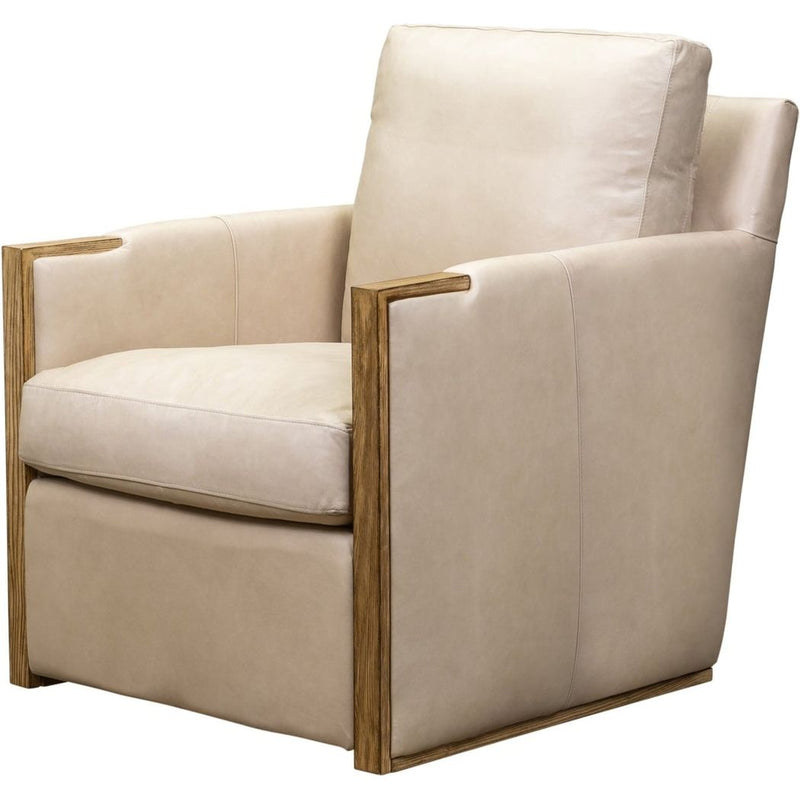 Rebecca Timeless Style Leather Swivel Chair-Club Chairs-Olivia + Quinn-LOOMLAN