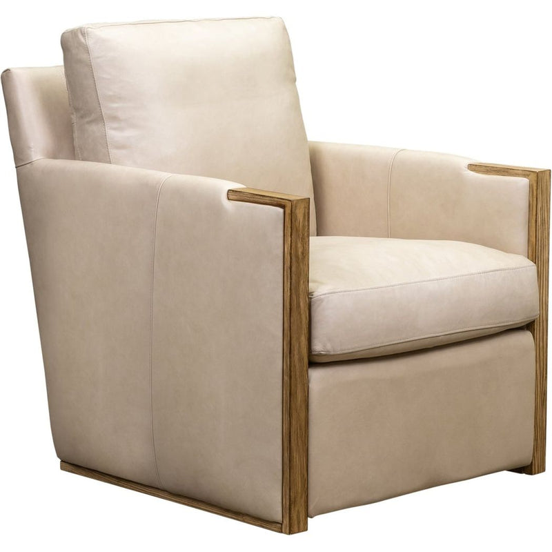 Rebecca Timeless Style Leather Swivel Chair-Club Chairs-Olivia + Quinn-Kudos Khaki-LOOMLAN