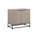 Rebel Accent Cabinet 2 Doors-Accent Cabinets-SUNPAN-Black - Taupe-LOOMLAN