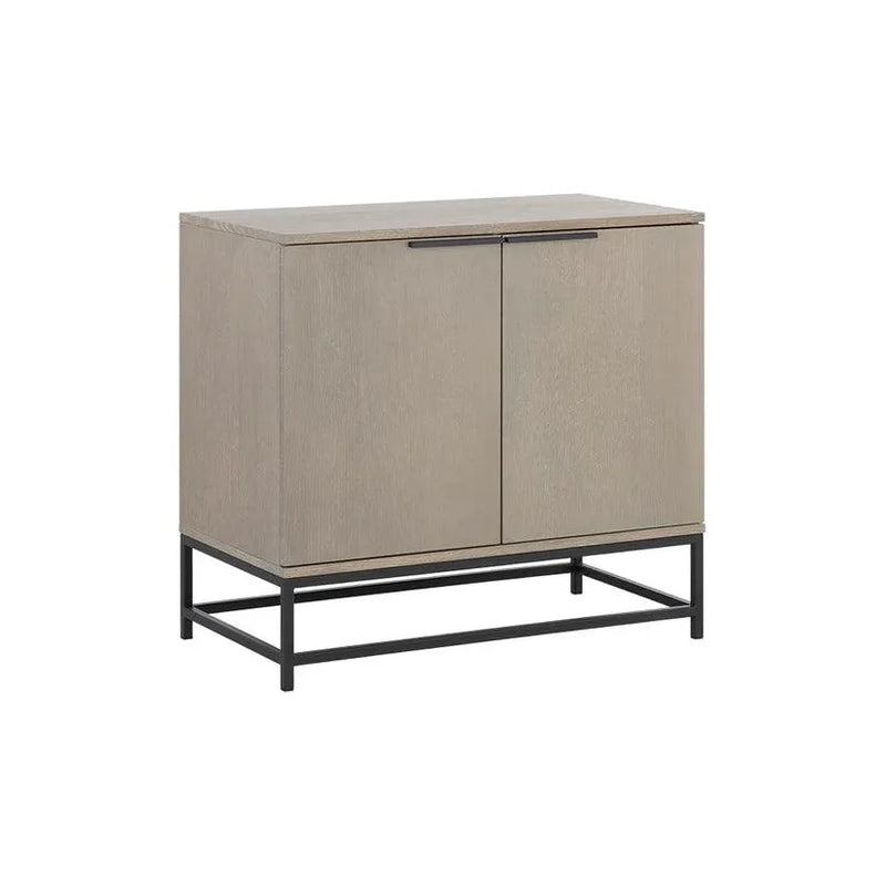 Rebel Accent Cabinet 2 Doors-Accent Cabinets-SUNPAN-Black - Taupe-LOOMLAN