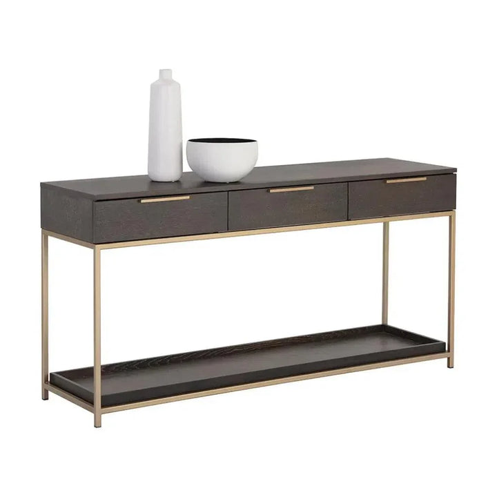 Rebel Rectangular Console Table With Drawers - LOOMLAN - SUNPAN - Console Tables