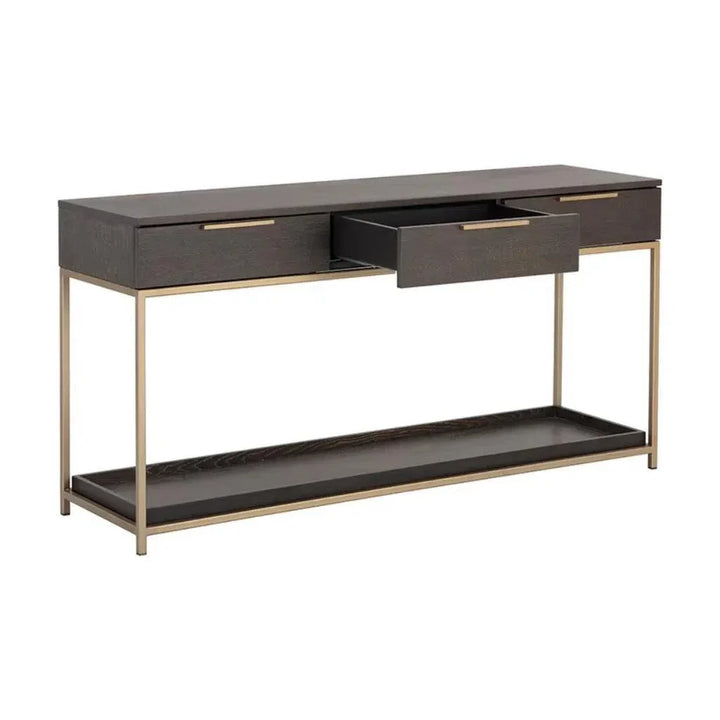 Rebel Rectangular Console Table With Drawers - LOOMLAN - SUNPAN - Console Tables