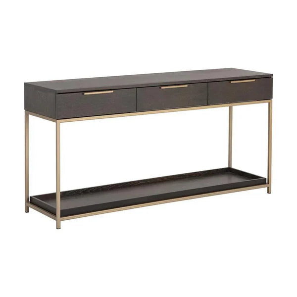 Rebel Rectangular Console Table With Drawers - LOOMLAN - SUNPAN - Console Tables