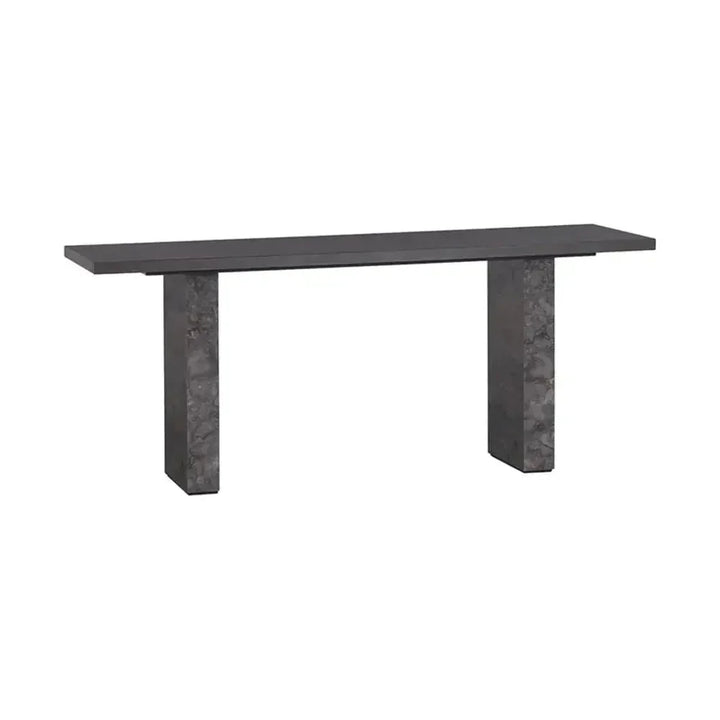 Rebel Wood Topped Rectangular Console Table - LOOMLAN - SUNPAN - Console Tables