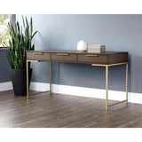 Rebel Wooden Iron Desk-Home Office Desks-SUNPAN-LOOMLAN