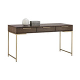 Rebel Wooden Iron Desk-Home Office Desks-SUNPAN-LOOMLAN