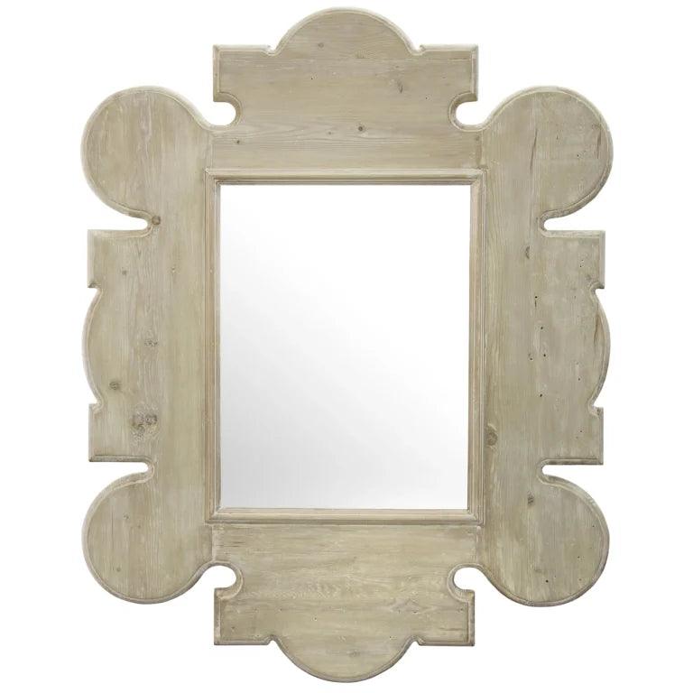 Reclaimed Lumber Gothic Wood d Wall Mirror-Wall Mirrors-CFC-LOOMLAN