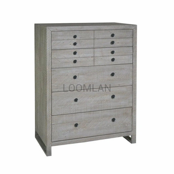 Reclaimed Pine Wood Serenity Drawer Chest Chests LOOMLAN By LOOMLAN