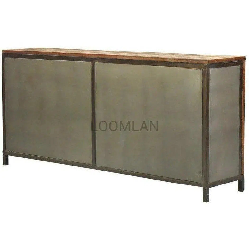 Reclaimed Planks Wood 4 Door Server Roma