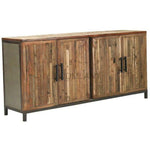 Reclaimed Planks Wood 4 Door Server Roma