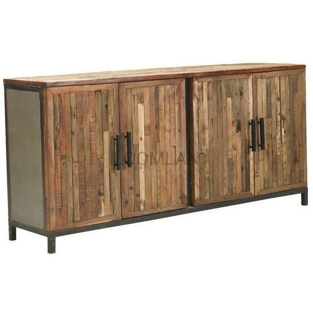 Reclaimed Planks Wood 4 Door Server Roma