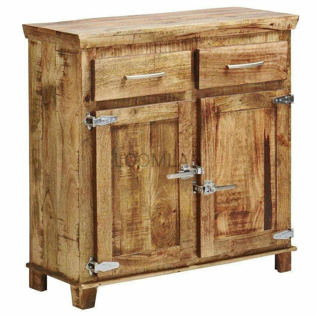 Reclaimed Rustic Cabinet 2 Doors Icebox Lock