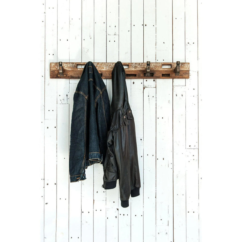 Reclaimed Solid Wood Rustic Hall Trees D-Bodhi 5 Hammer Hanger Hall Trees & Lockers LOOMLAN By LHIMPORTS