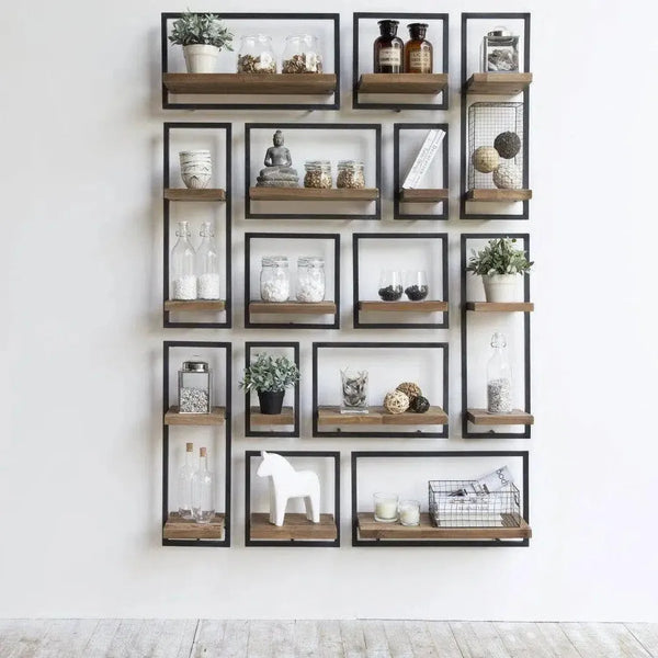 Reclaimed Teak Wall Shelf Brown Type A Mix & Match-Wall Shelves & Ledgers-LH Imports-LOOMLAN