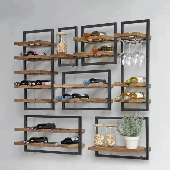 Reclaimed Teak Wall Shelf Brown Type D Mix & Match-Etageres-LH Imports-LOOMLAN