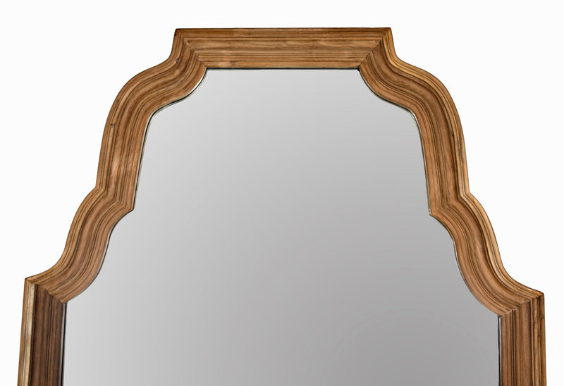 Reclaimed Teak Wood Vertical Floor Mirror-Floor Mirrors-Noir-LOOMLAN