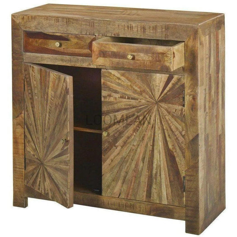 Reclaimed Wood Accent Cabinet with 2 Drawers