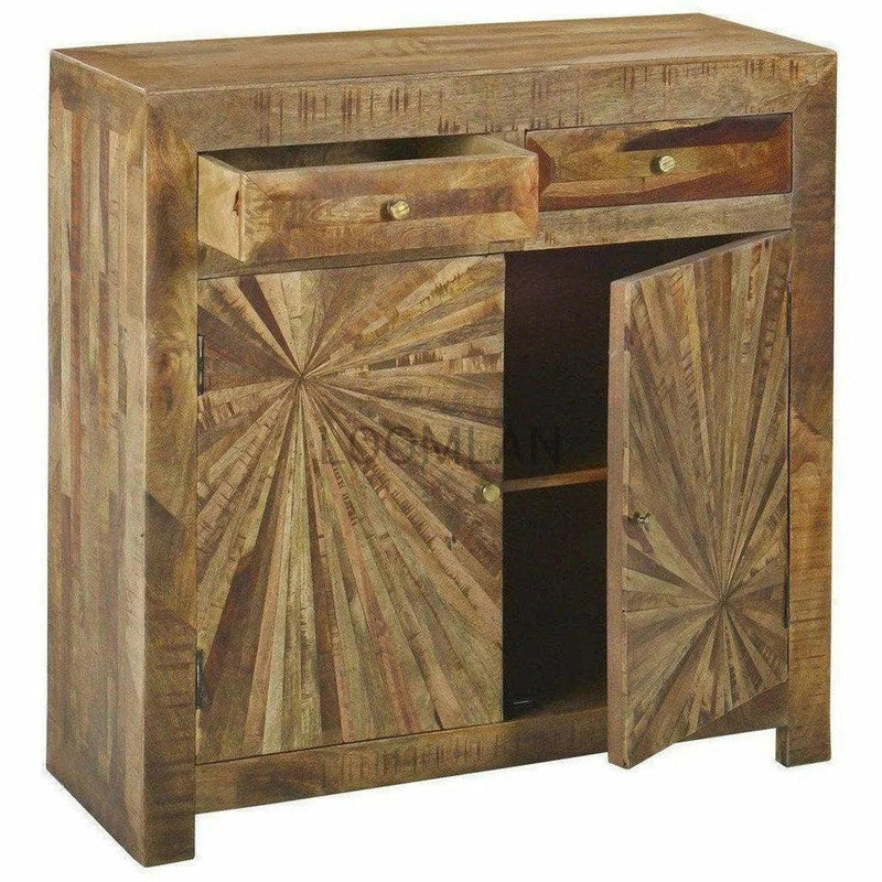 Reclaimed Wood Accent Cabinet with 2 Drawers